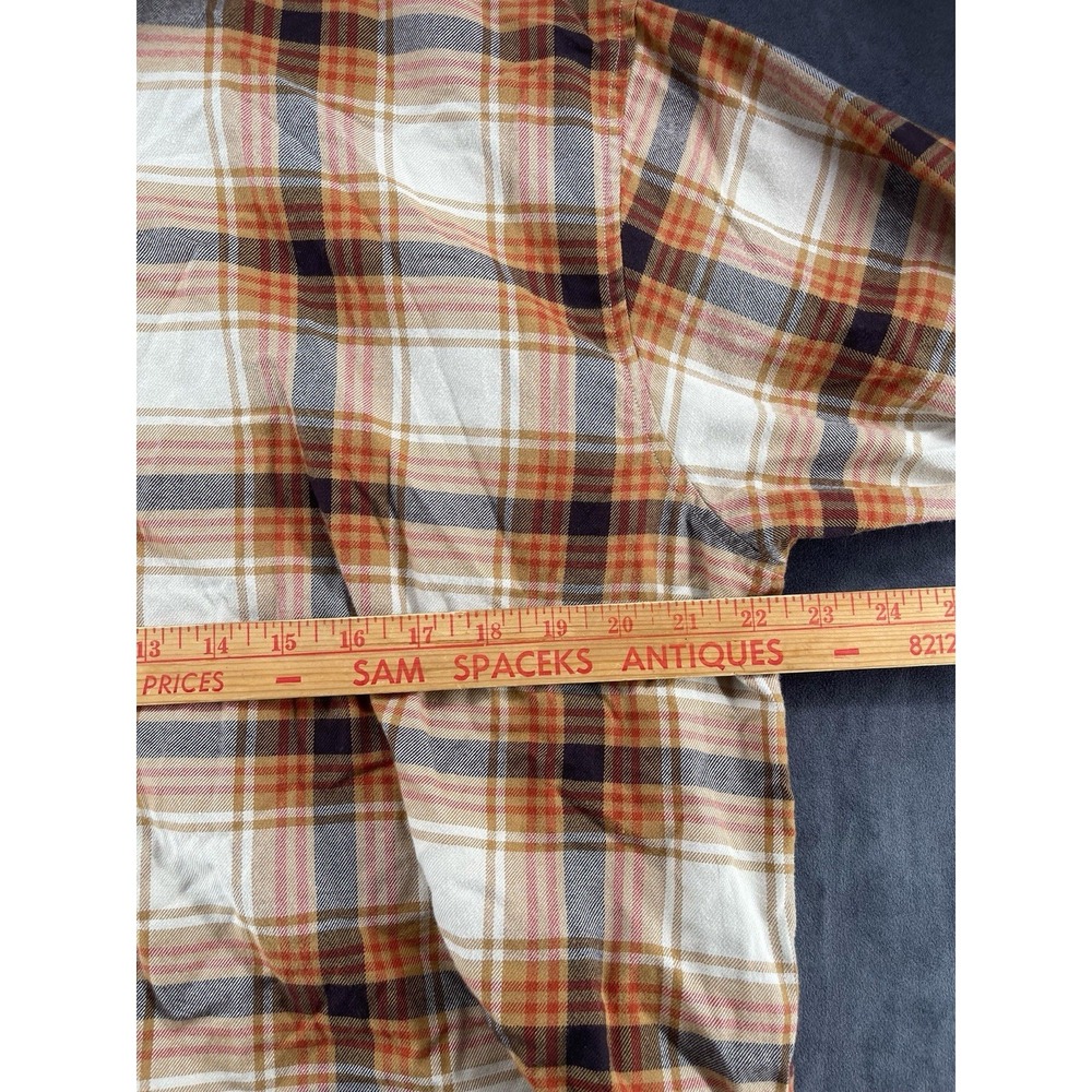 Polo Ralph Lauren Women's Plaid Button Front Shirt Size 12 Cotton Beige - Picture 5 of 7